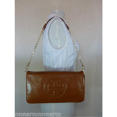 Tory Burch Luggage Brown Leather Bombe Reva Shoulder Bag/clutch