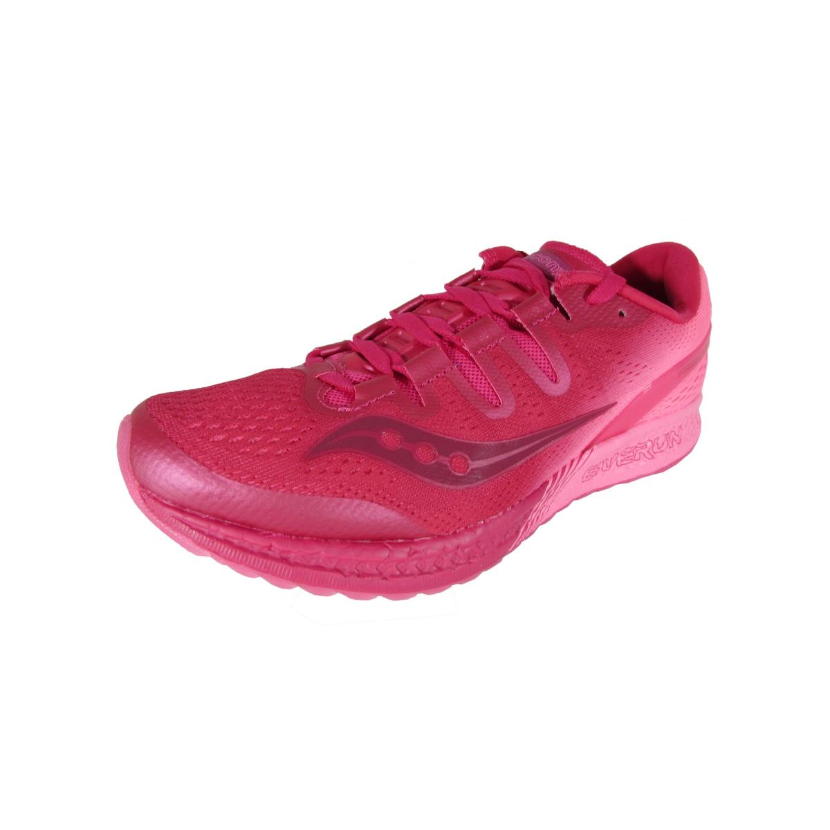 Saucony Womens Freedom Iso Running Sneaker Shoes - Berry / Pink