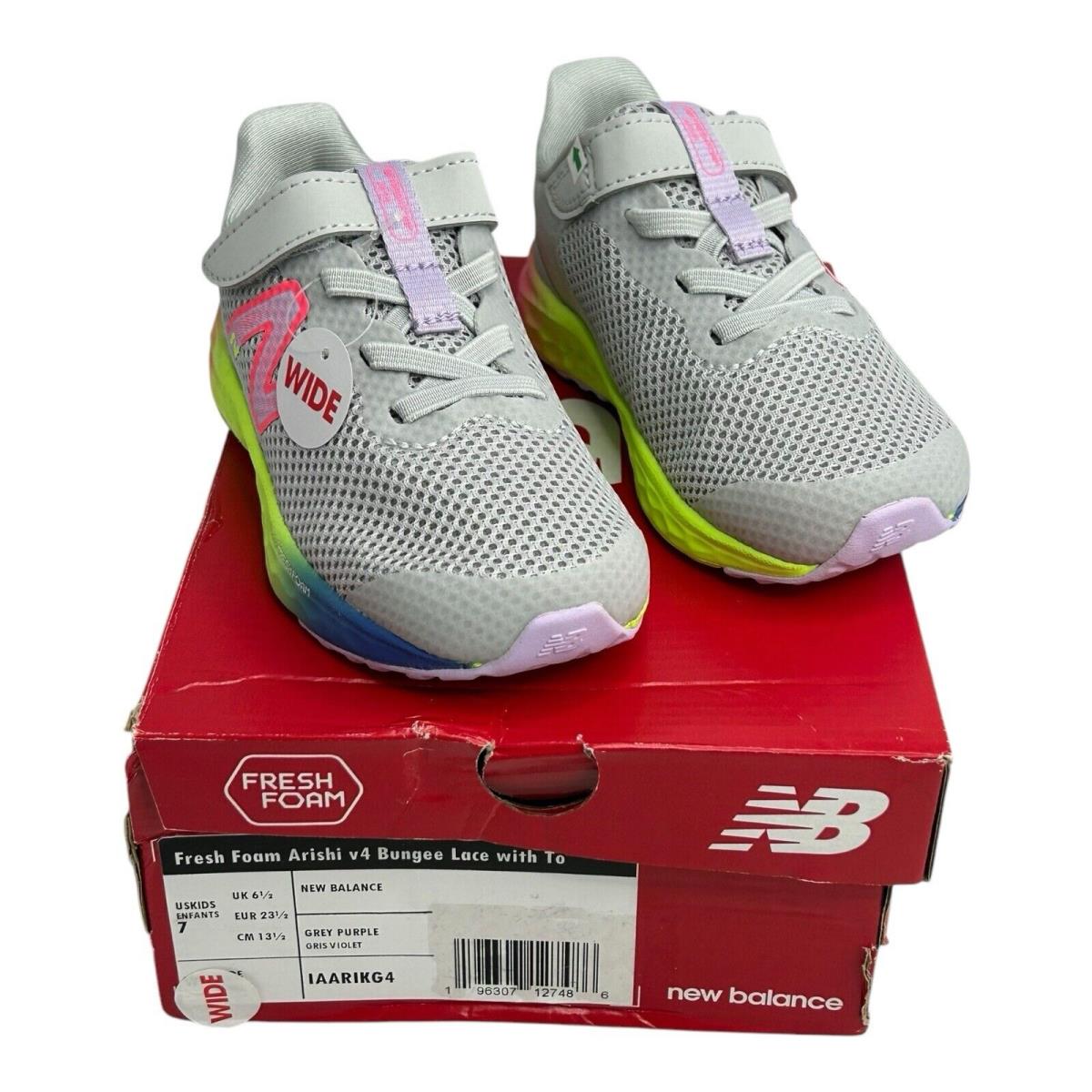 Kids Fashion Sneakers New Balance Fresh Foam Arishi V4 Sneaker Infant Size 7
