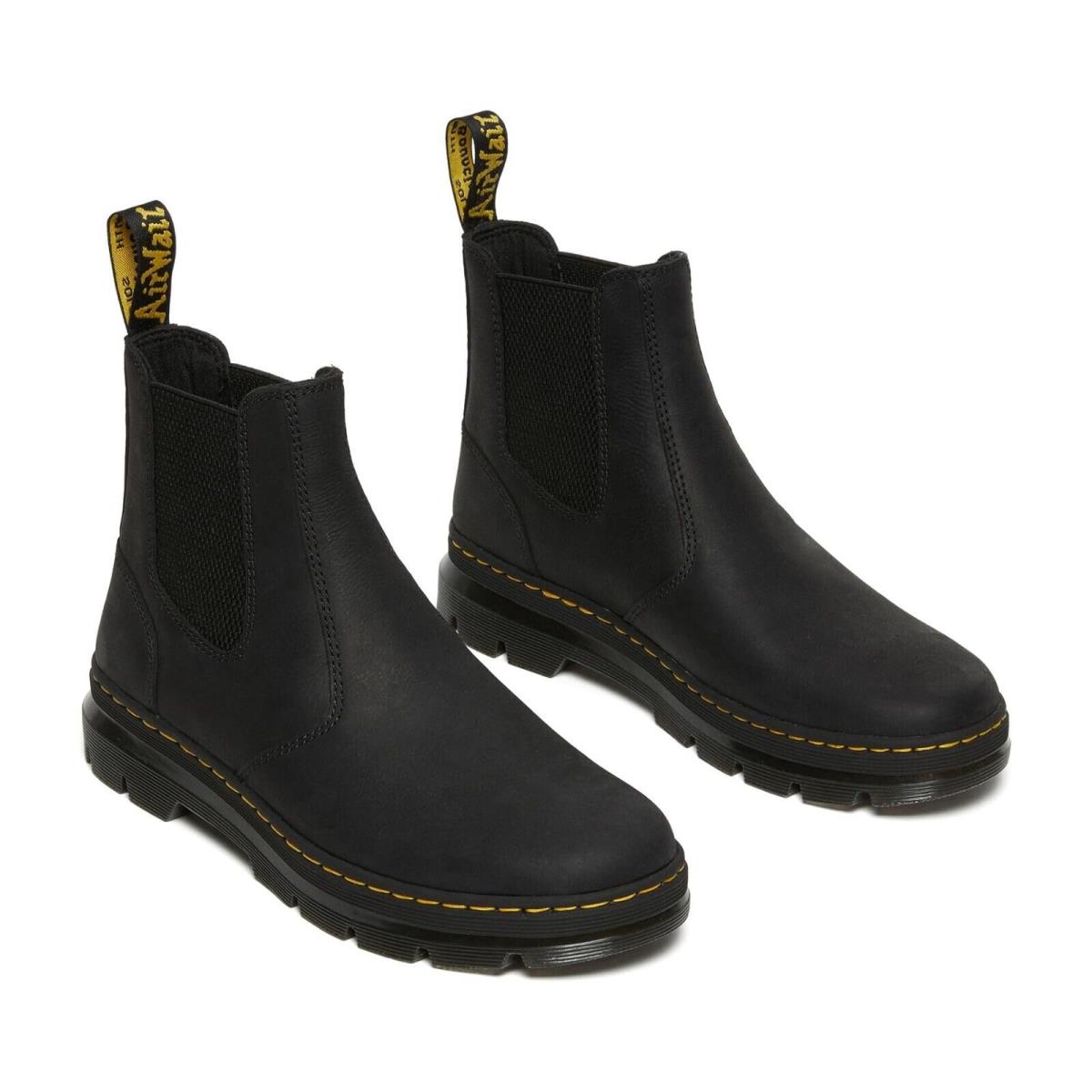 Dr. Martens Z121118 Black Wyoming Leather Embury Chelsea Boots Size M10 W11