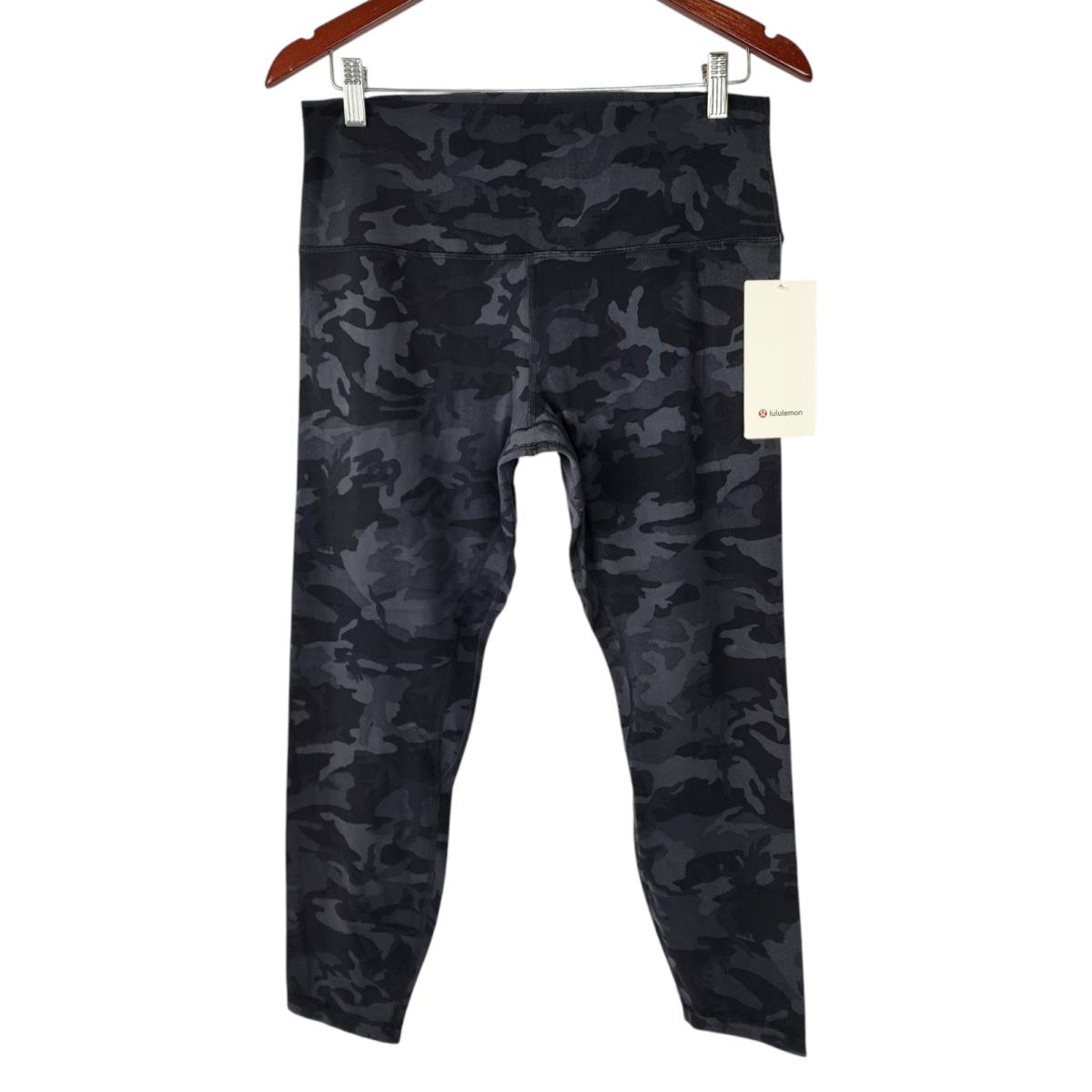 Lululemon Women`s Align 7/8 Pant 25 Camo Multi Grey Gray Black Size 12