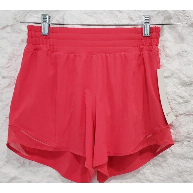 Lululemon Lulu Lemon Hotty Hot High Rise Glaze Pink Shorts Sz 4