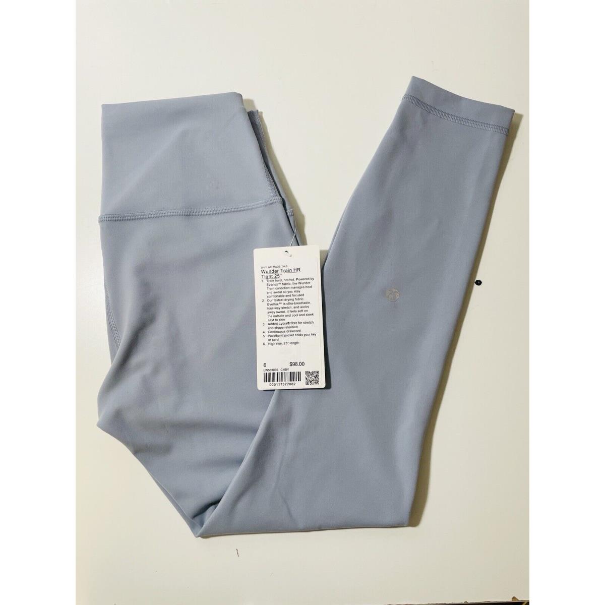 Lululemon Wunder Train HR High-rise Tight 25 Chambray Blue Size 6