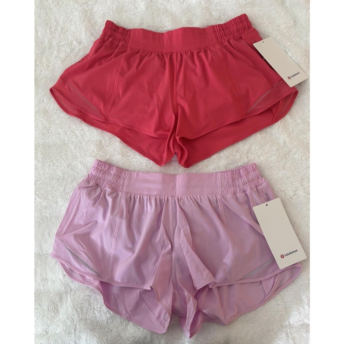 Lululemon Hotty Hot Low-rise Lined Short 2.5 Size 10 Vita Pink Glaze Pink