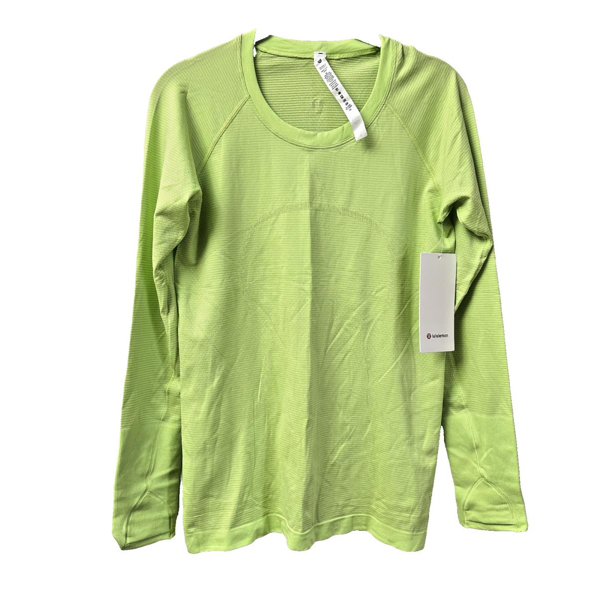 Lululemon Women`s Swiftly Tech Long Sleeve Light Green Shirt 2.0 SZ 8