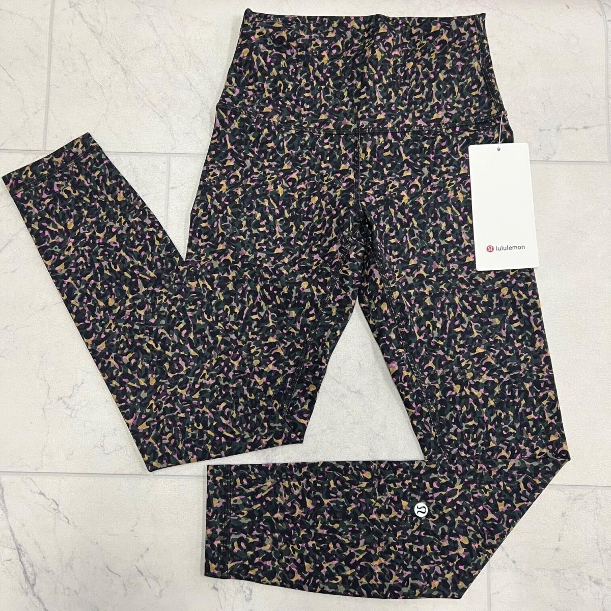 Lululemon Wunder Train HR Tight 25 Fluctuate Micro Pink Multi Size: 2