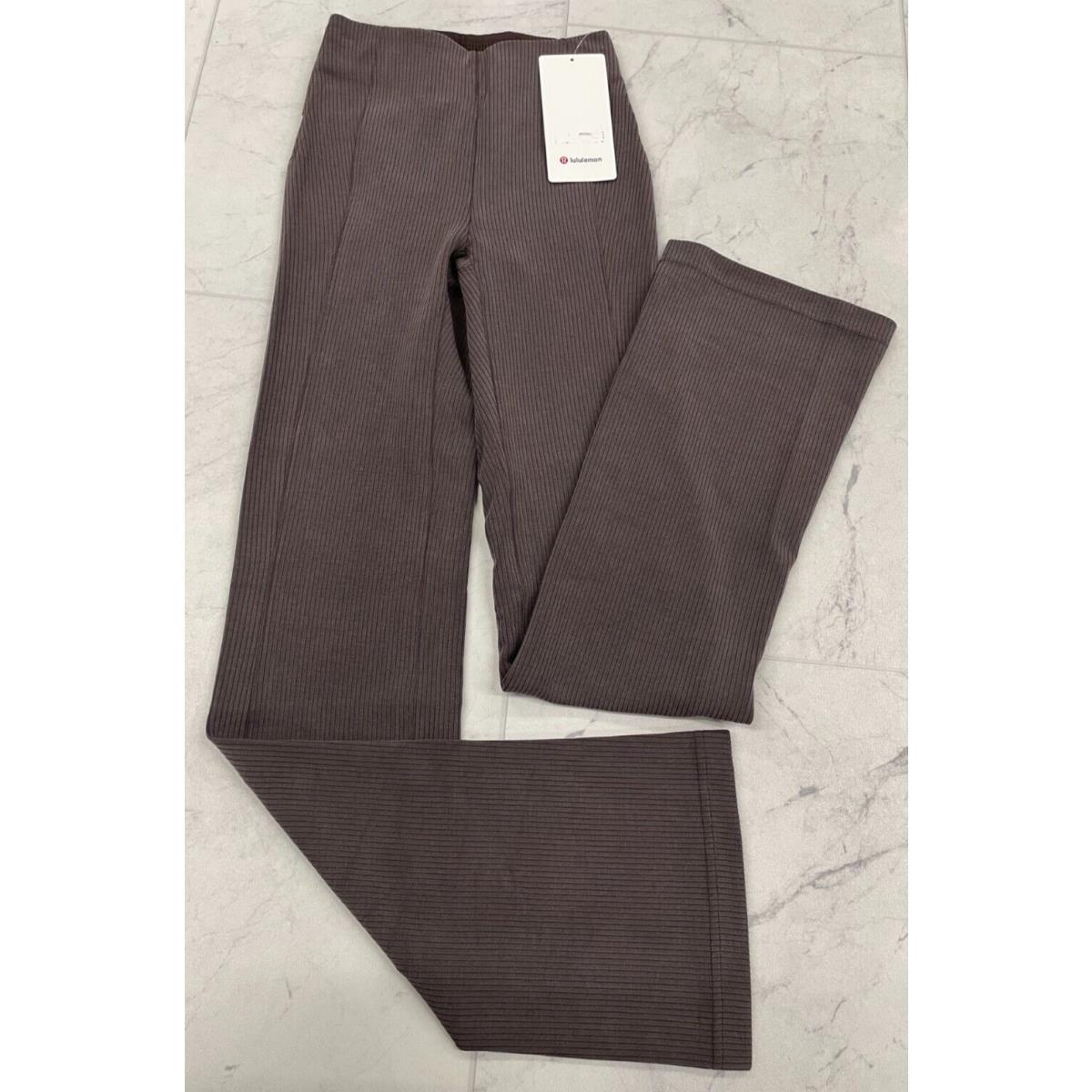 Lululemon Ribbed Softstreme Flared Pant Regular In Espresso Size: 2