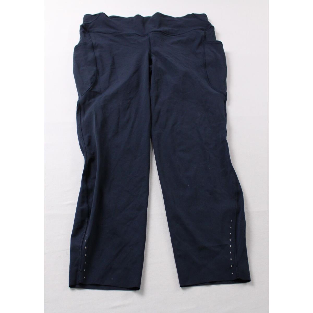 Lululemon Women`s Fast High Rise 25 Free Tights Pockets SV3 Navy Size 12