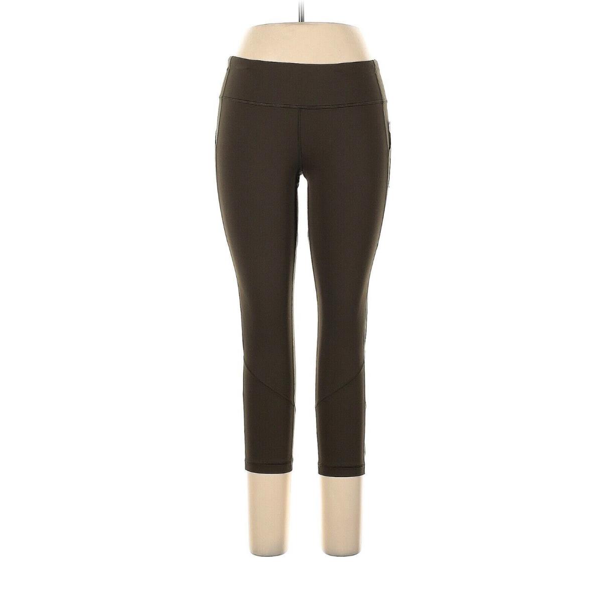 Lululemon Athletica Dark Olive Pace Rival Crop Leggings - US 10