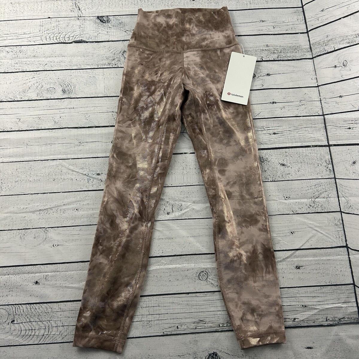 Lululemon Align HR Pant 25 Shine Gold Athletic Yoga Leggings Women`s 2