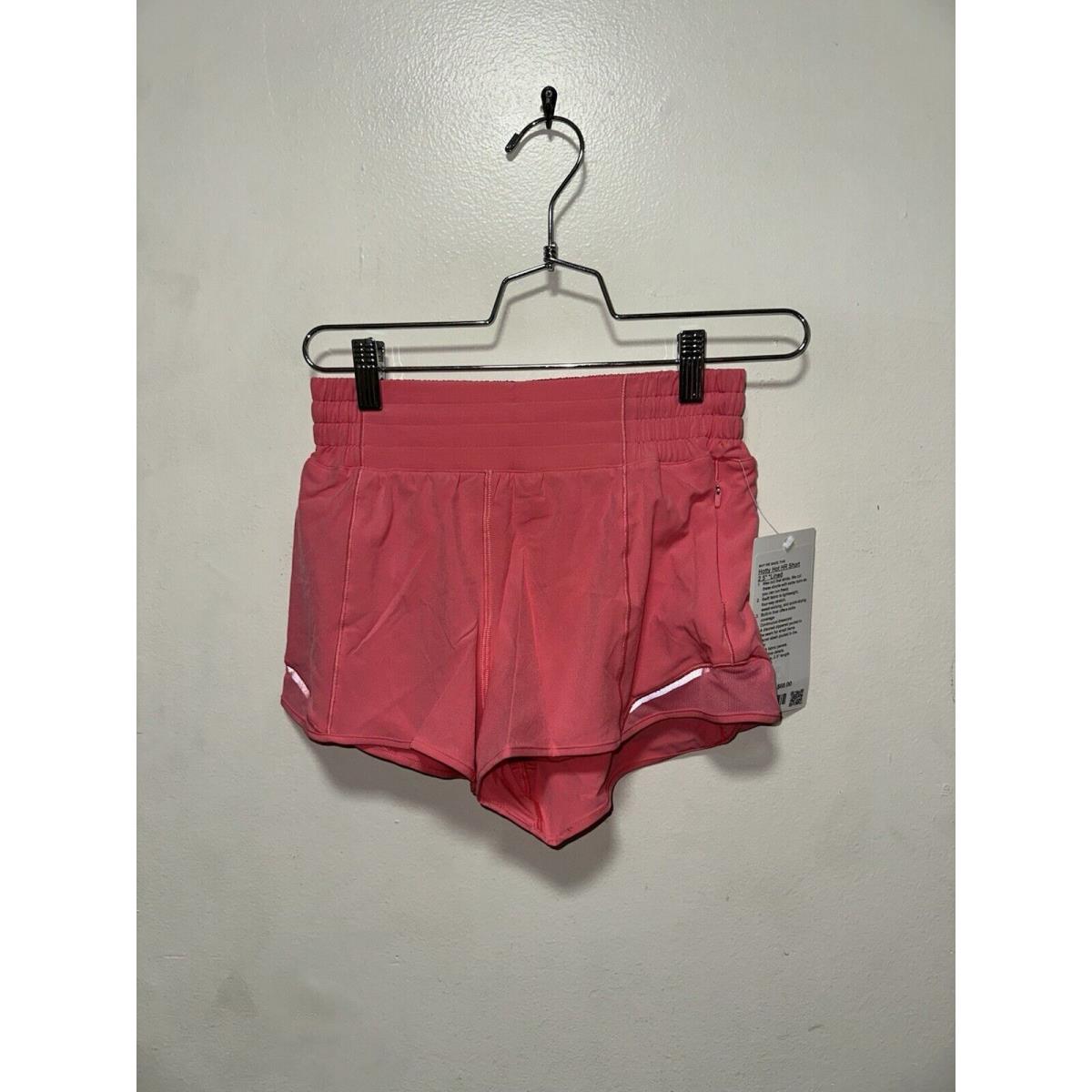 Lululemon Hotty Hot HR Short 2.5 Lined Size 4 Sakp Sakura Pink