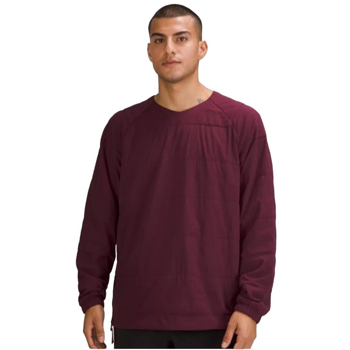 Lululemon Insulated Hiking Crew Side-zip Men`s Size M Medium Dark Burgundy