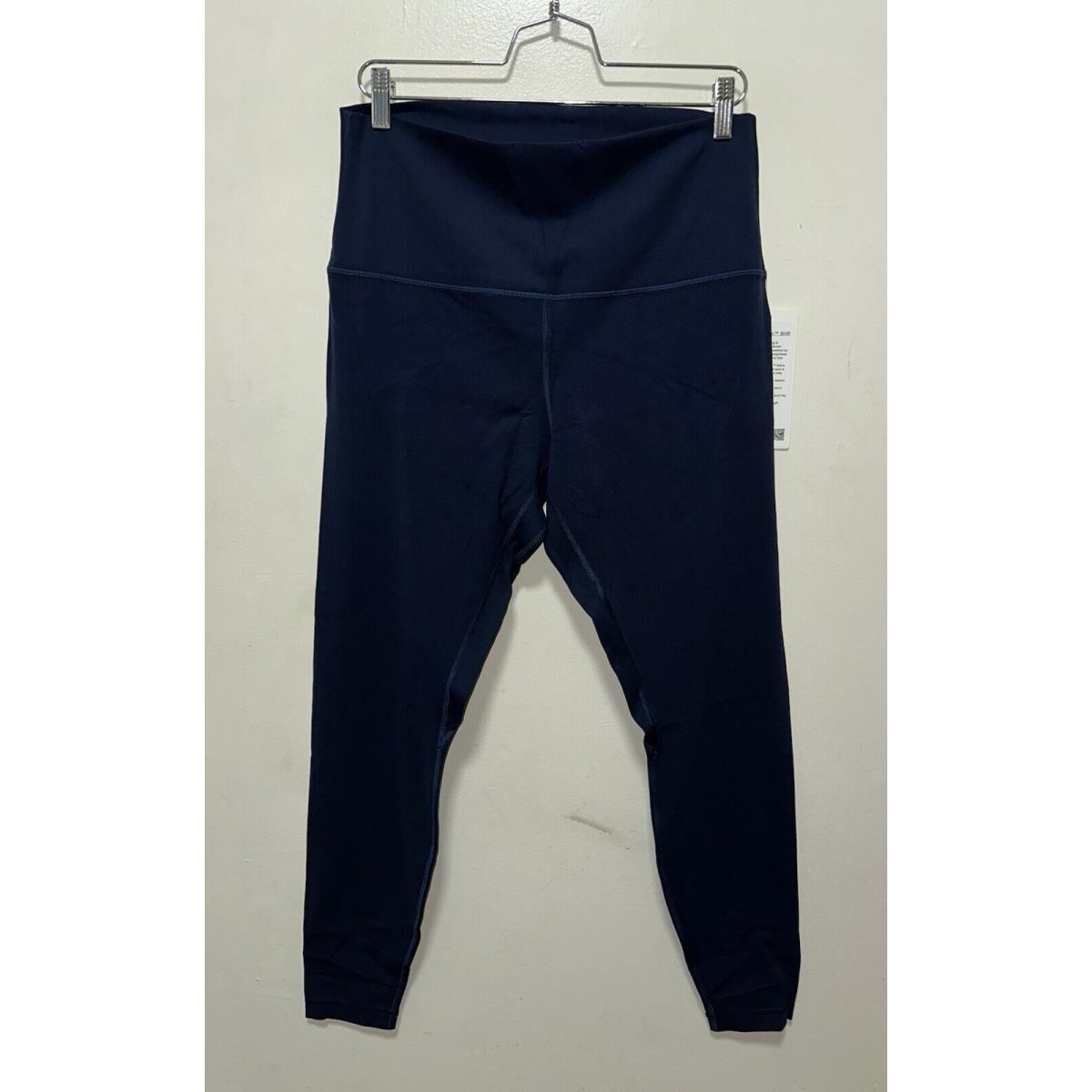 Lululemon Align Shr Nulu Long Pant 28 Size 14 True Navy Fitted Leggings
