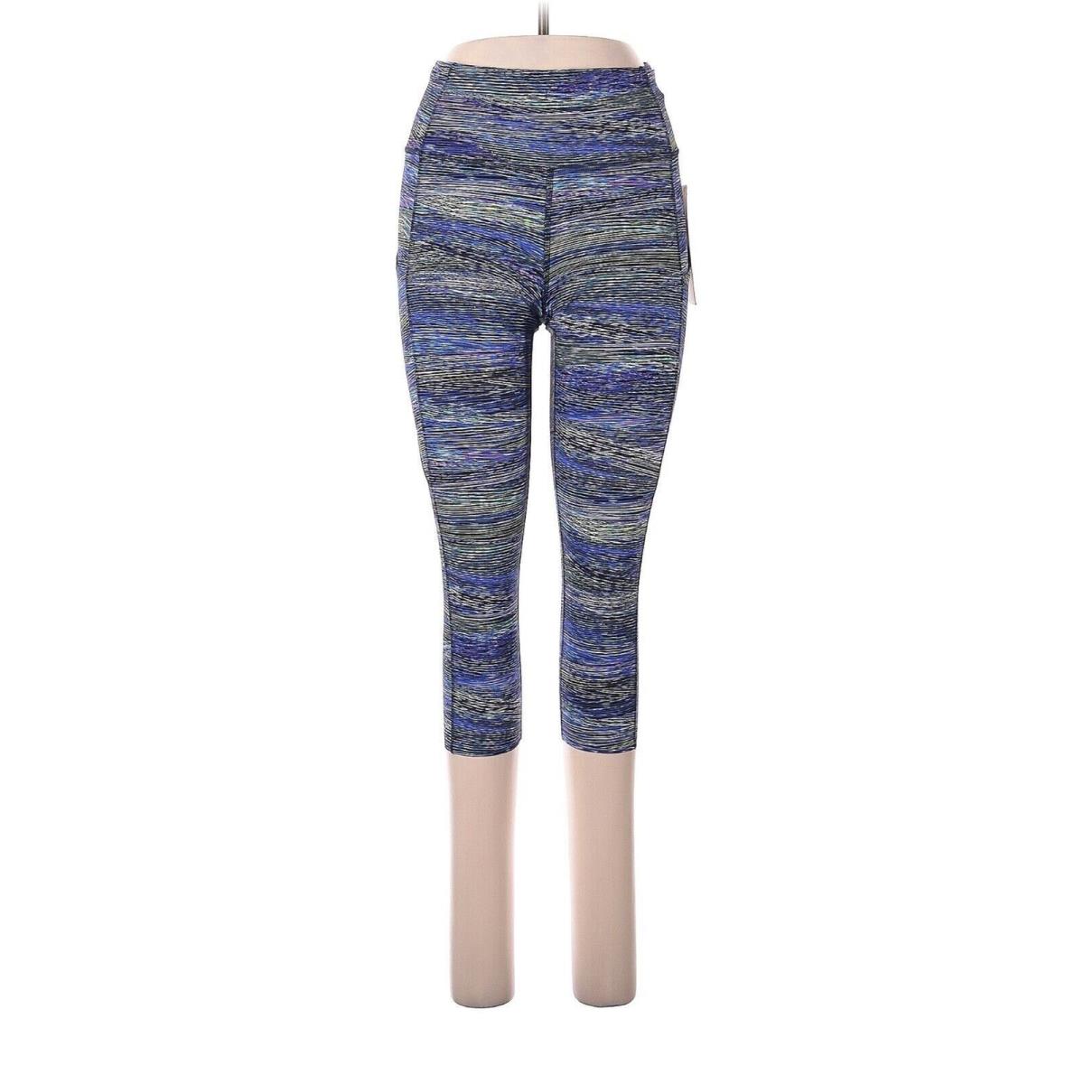 Lululemon Athletica Interconnect Blue Multi F F HR Crop 19 Leggings - US 8