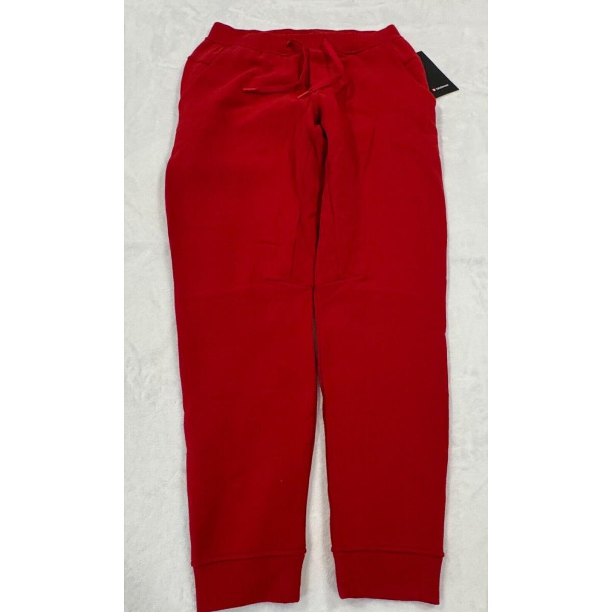 Lululemon Classic Fit Fleece Jogger Clcn College Crimson Pants Men`s Size Large