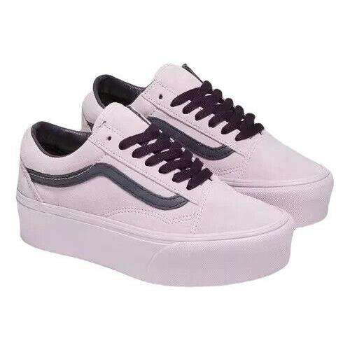 Vans Old Skool Stackform Lac Unisex Men Size 6 = Women Size 7.5 Shoes Purple
