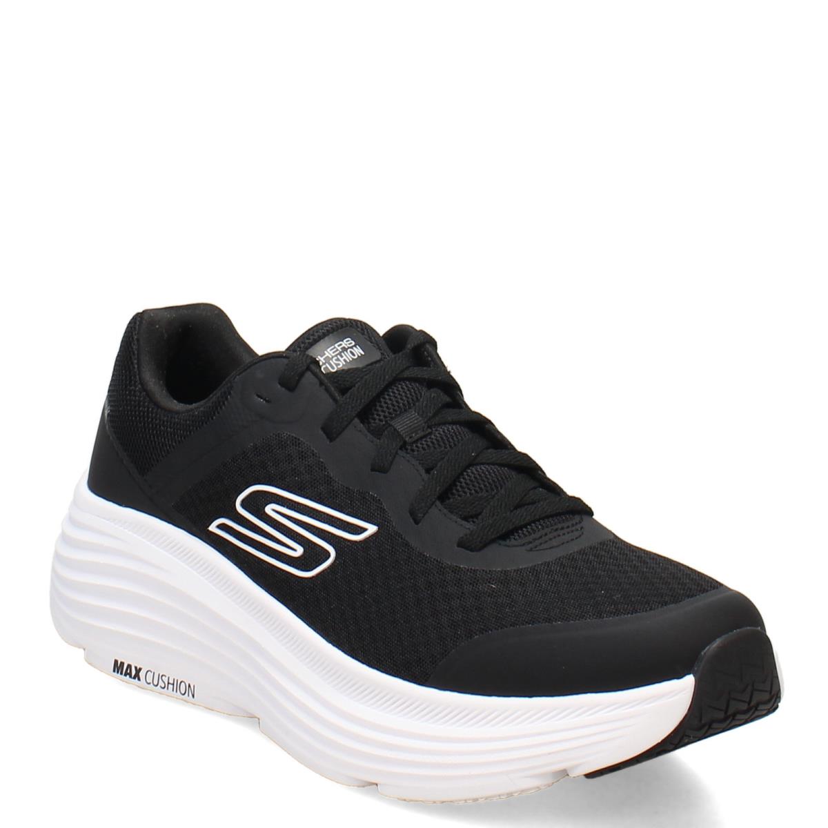 Men`s  Max Cushioning Endeavour Running Shoe 220613-BKW Black/white Syn by Skechers