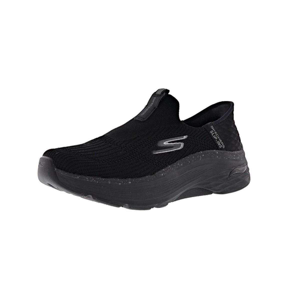 Women Max Cushioning Arch Fit Fluidity 128924W Wide Width Walking Shoes BLACK / BLACK by Skechers