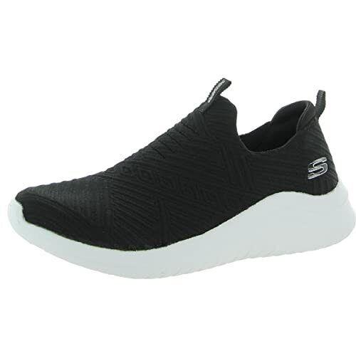 Skechers Womens Knit Fitness Athletic and Training Shoes Black Size 10 Medium