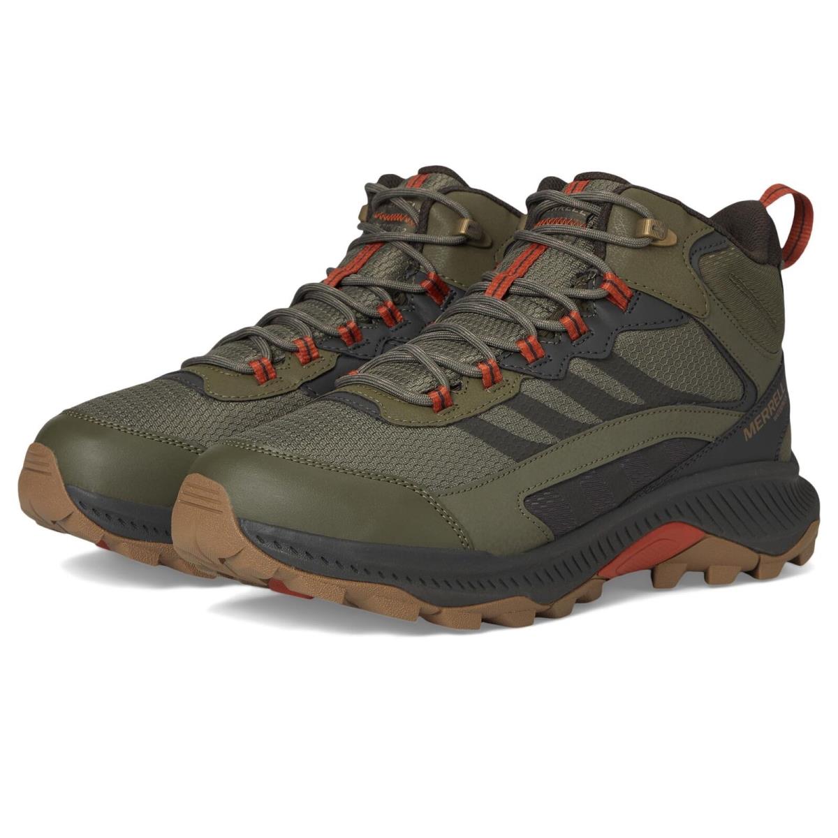 Merrell Men`s Speed Strike 2 Mid Waterproof Hiking Shoe Olive 10