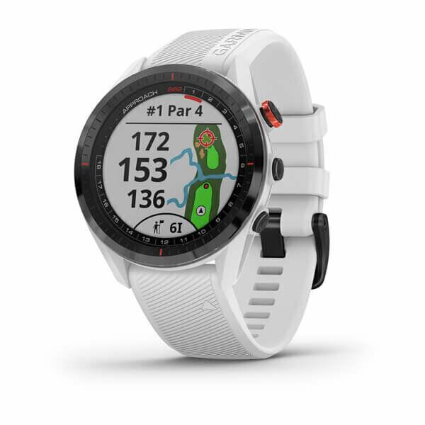 Garmin Approach S62 Black Ceramic Bezel with White Band Premium Golf Gps Watch