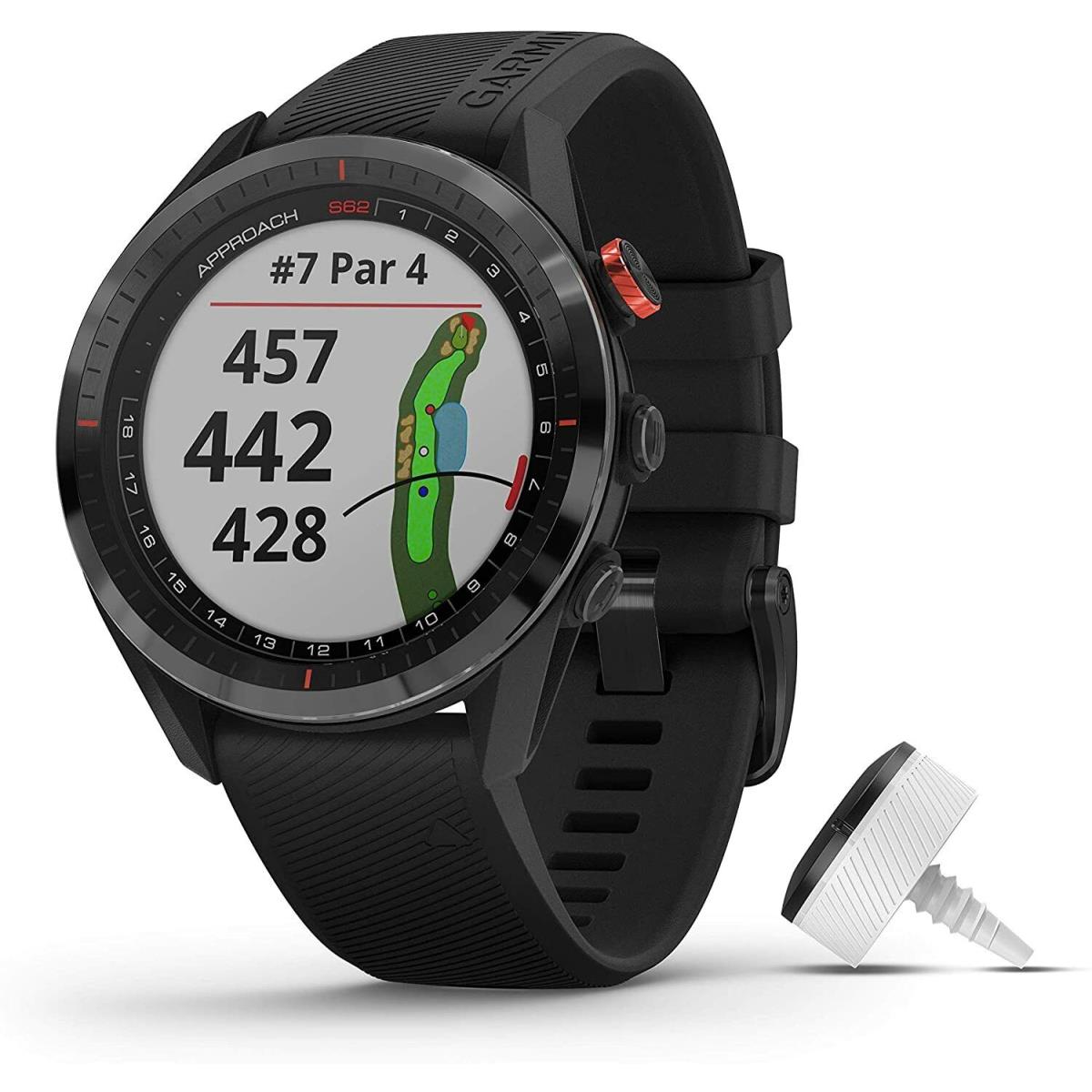 Garmin Approach S62 Bundle Premium Golf Gps Watch Mapping and Full Color Screen - Black