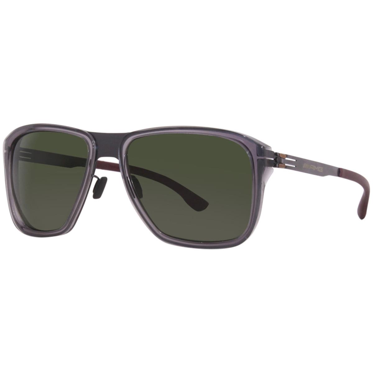Ic Berlin AMG-07 Sunglasses Aubergine/shiny Copper/dark Red Square Shape 61mm