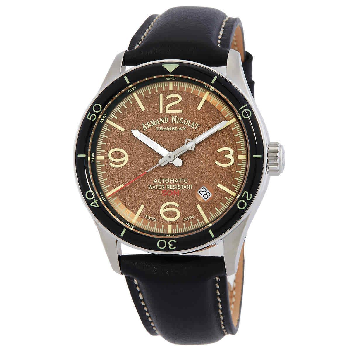 Armand Nicolet M2H Automatic Brown Dial Men`s Watch A740HNA-MR-BN22481AANN