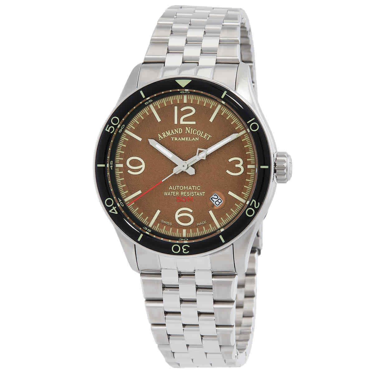 Armand Nicolet M2H Automatic Brown Dial Men`s Watch A740HNA-MR-BMA22740A
