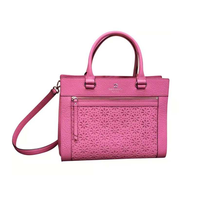Kate Spade Pink Romy Perri Lane Perforated Satchel/crossbody
