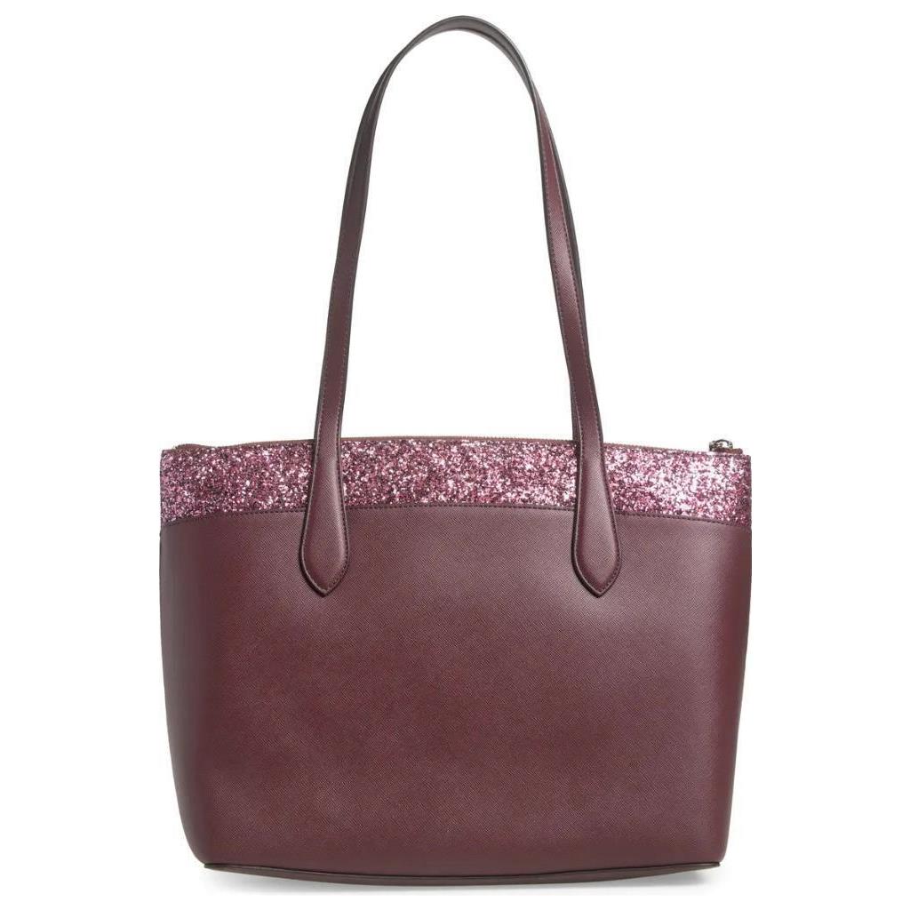 Kate Spade New York Flash Glitter Tote Bag in Cherrywood