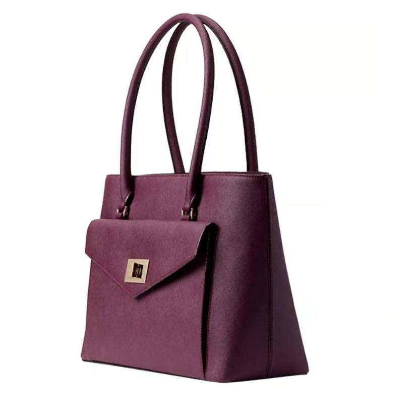 Kate Spade Mulberry Post Street Hasley Leather Tote/shoulder Bag W/turnlock
