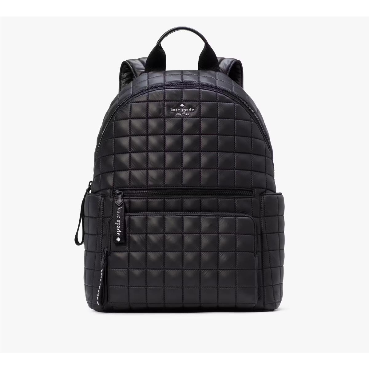 Kate Spade KH404 Camden Large Quilted Nylon Backpack in Black