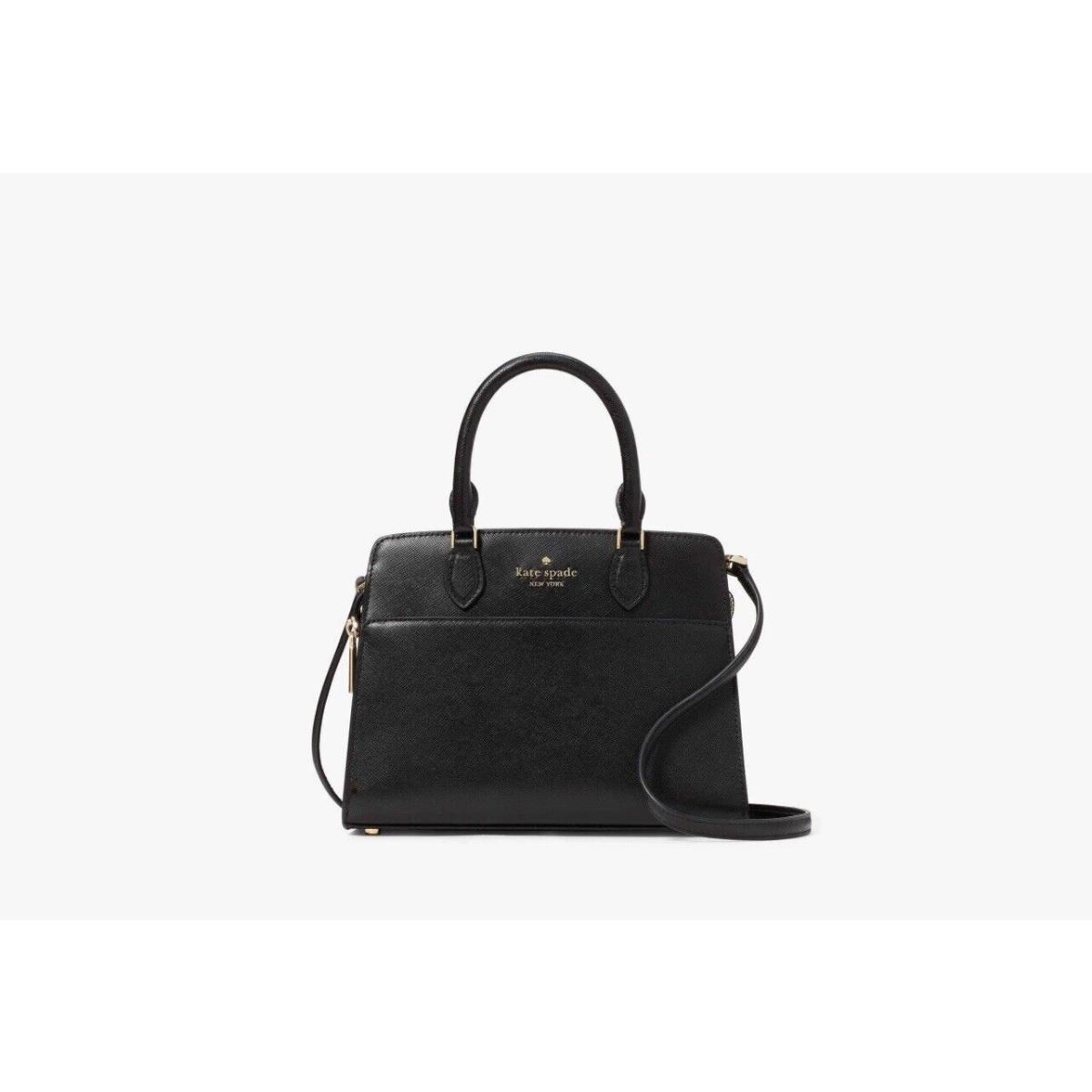 Kate Spade Madison Mini Small Crossbody Bag Satchel Shoulder Black Leather Gold