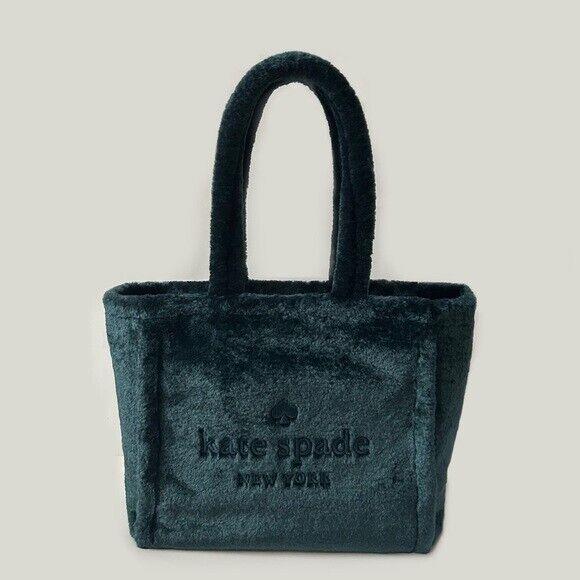 Kate Spade Shearling Ella Large Tote Fur Purse Satchel Peacock