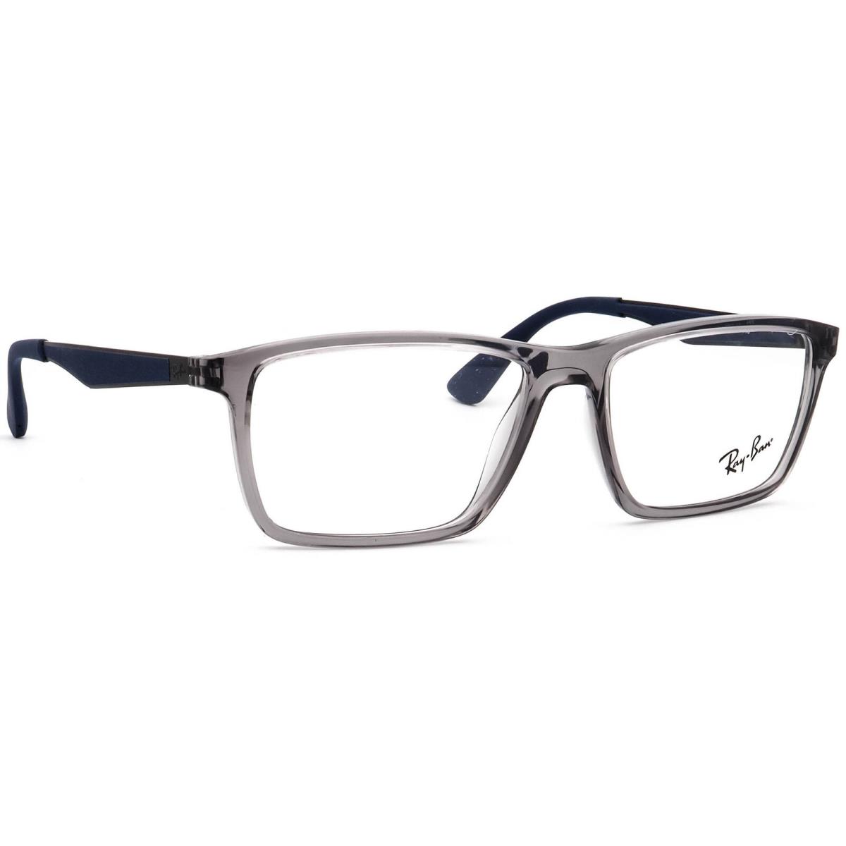 Ray-ban Eyeglasses RB 7056 5814 Transparent Grey/navy Square Frame 55 17 145
