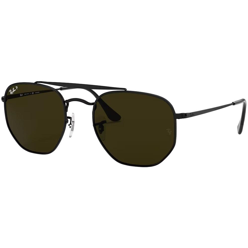 Ray-ban RB3648 The Marshal Square Sunglasses Black/polarized G-15 Green 54 mm