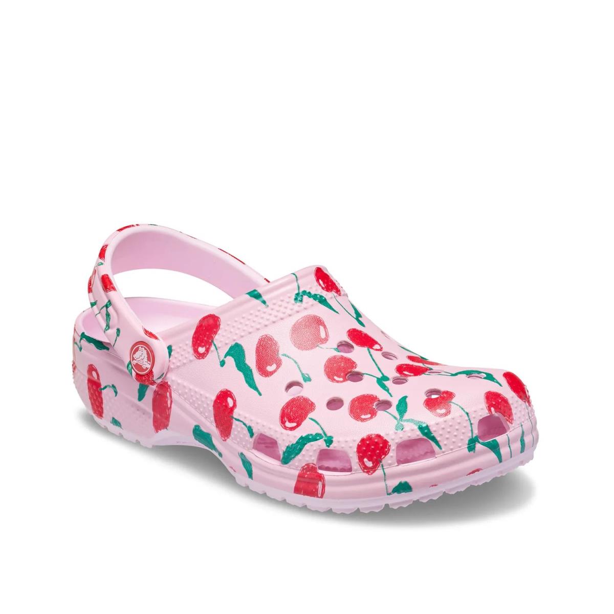 Woman`s Clogs Crocs Classic Fruits Clog Light Pink/Multicolor