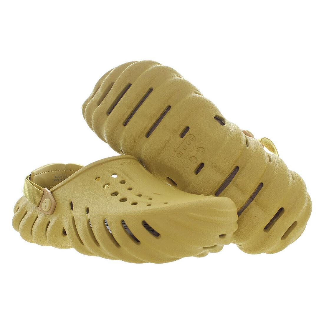Crocs Echo Clog Unisex Shoes - Desert Grass, Main: Brown