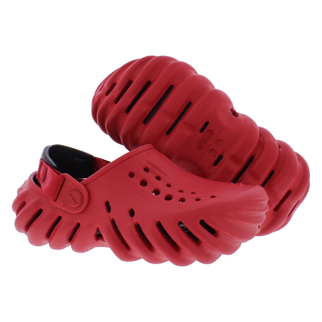 Crocs Echo Clog PS Boys Shoes Size 3 Color: Red/varsity Red - Red/Varsity Red, Main: Red