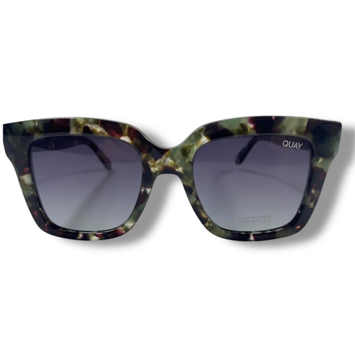Quay Australia Sunglasses Oversized Polarized Icy Tort Frame / Black Fade Unisex by QUAY