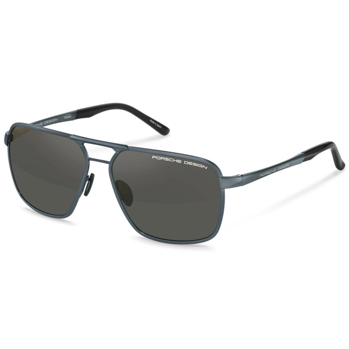 Porsche Design Polarized Men`s Blue Black Navigator Sunglasses P896661D415 - Jp