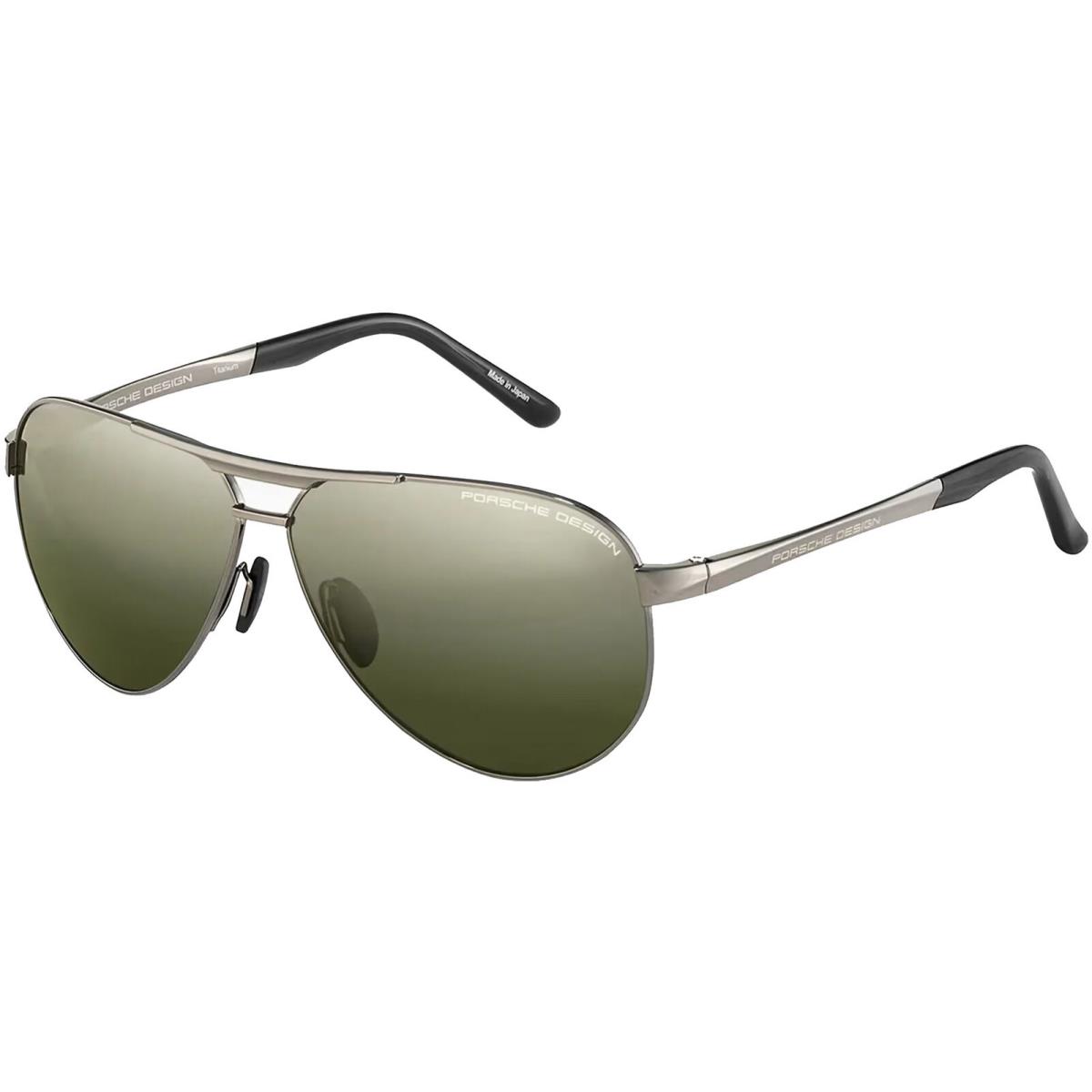 Porsche Design Polarized Titanium Aviator Sunglasses w/ Xtr Lens - P864962I - JP