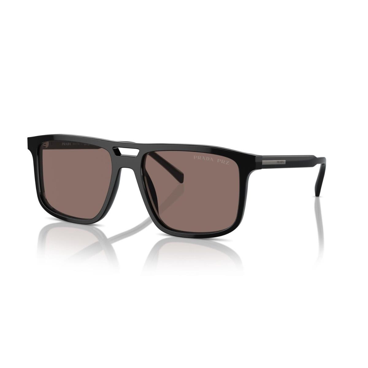 Prada PR A22S Black/brown Polarized 16K30H Sunglasses