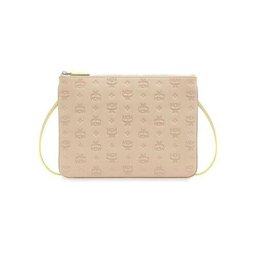 Mcm V3001 Klara Monogram Leather Crossbody Pouch One Size