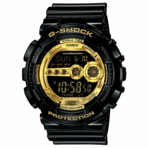 Casio G Shock GD100GB-1D Black and Gold Series