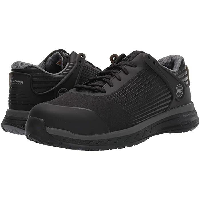 Timberland Pro Drivetrain Safety Toe Black Sneaker Men`s Z2198 Size 12 - Black