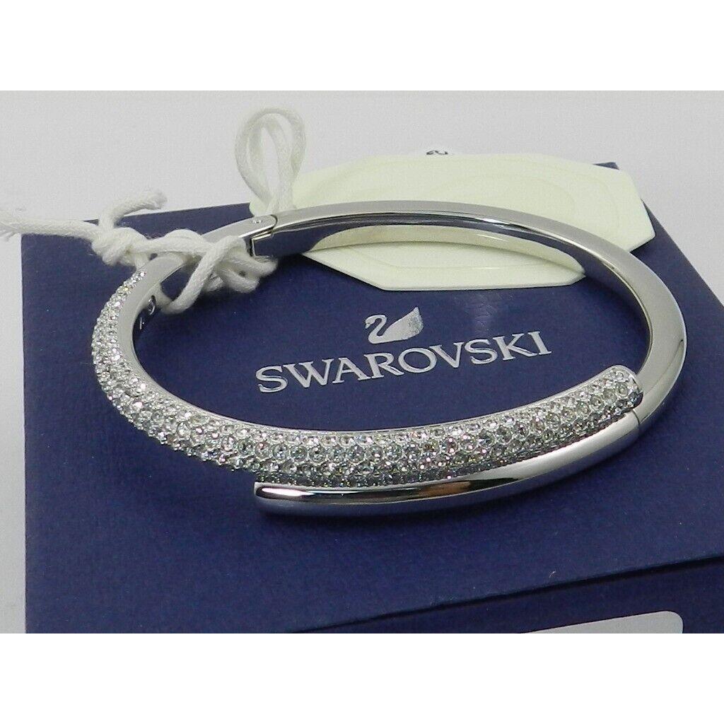 Swarovski Pav Crossover Bangle Bracelet M NO Box