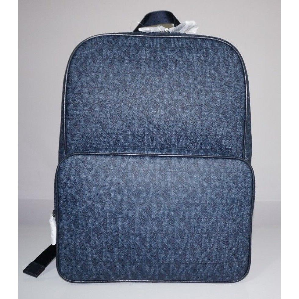 Michael Kors Men`s Jet Set Signature Logo Baltic Blue Backpack Bag