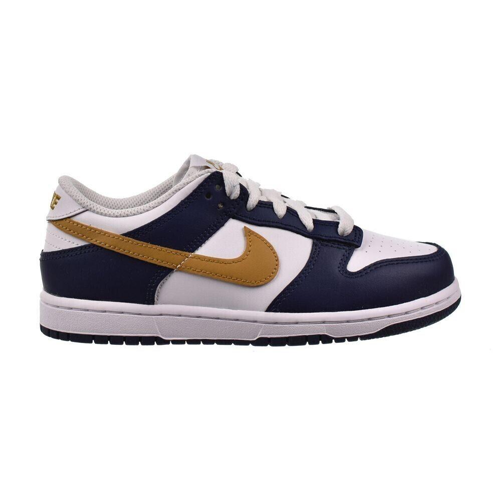 Nike Dunk Low PS Little Kids` Shoes White/wheat-midnight Navy FB9108-111 - White/Wheat-Midnight Navy